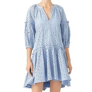 Prose & Poetry Dress Delaney Eyelet  Blue Size M